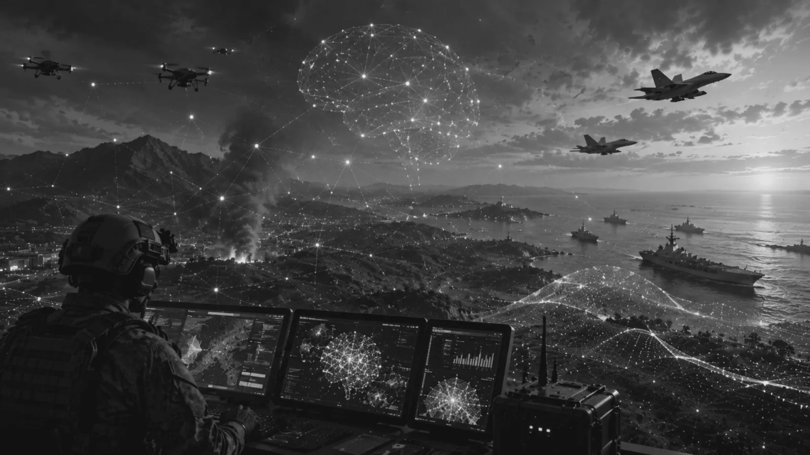 Mosaic Warfare is a military concept developed by DARPA that replaces expensive, monolithic weapon systems with a highly flexible network of smaller, low-cost, and disaggregated "tiles" (such as individual drones, sensors, or shooters) that can be rapidly mixed and matched using artificial intelligence.